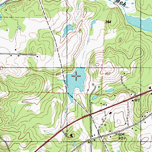 Topographic Map of Grover C Walker Lake, TX