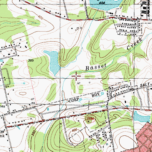 Topographic Map of Joyce Dam, TX