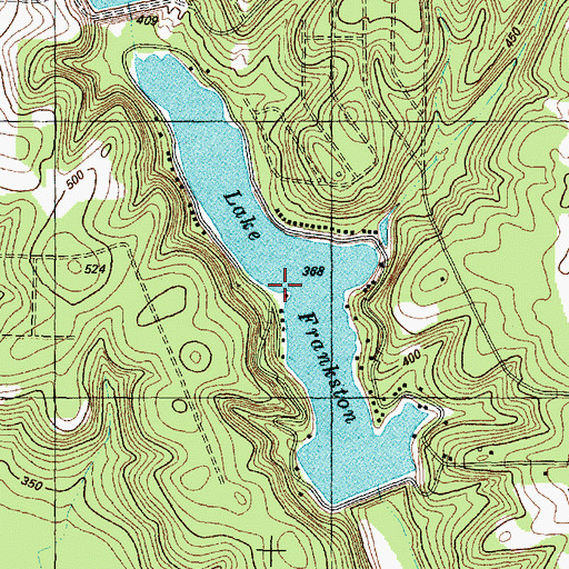 Topographic Map of Lake Frankston, TX