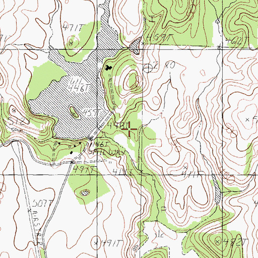 Topographic Map of Lake CWM Dam, TX