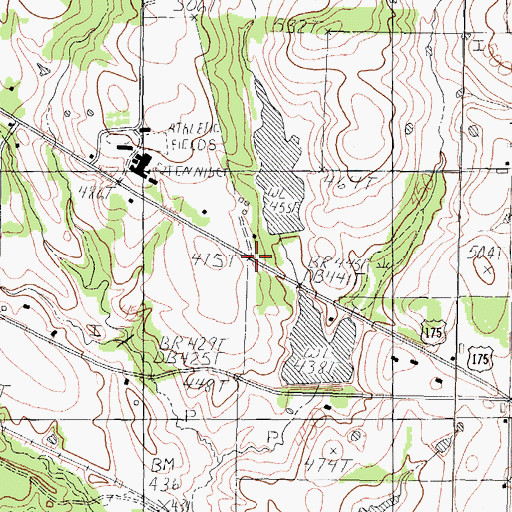 Topographic Map of North Lake Dam, TX
