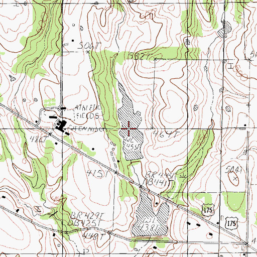 Topographic Map of North Lake, TX