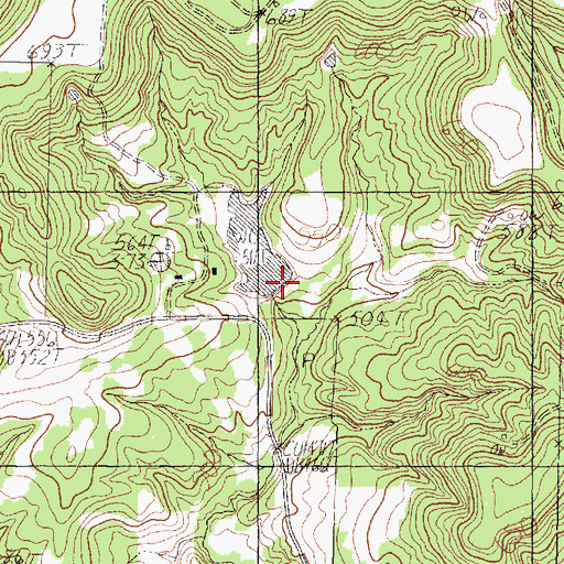 Topographic Map of Mixon Lake Dam, TX