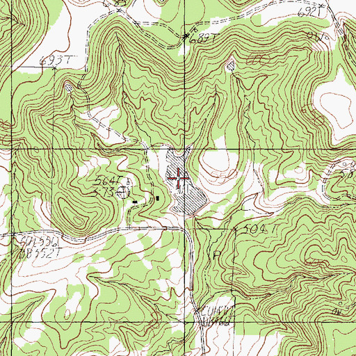 Topographic Map of Mixon Lake, TX