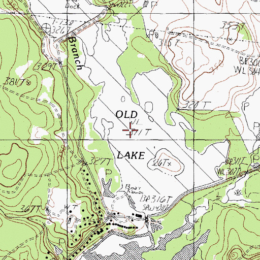 Topographic Map of Old Lake, TX