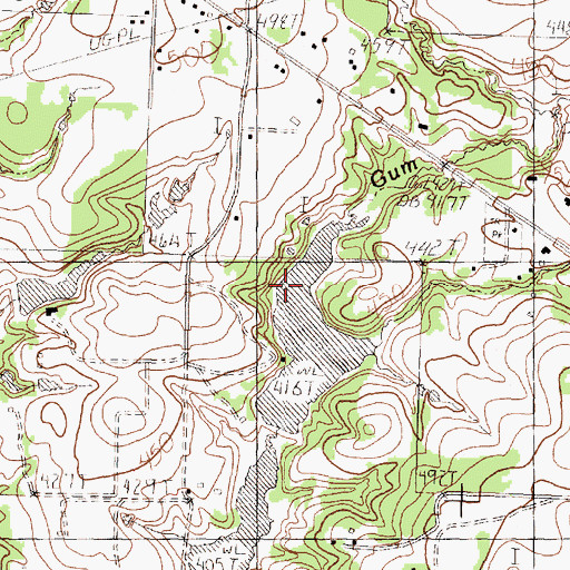 Topographic Map of North Nichols Lake Dam, TX