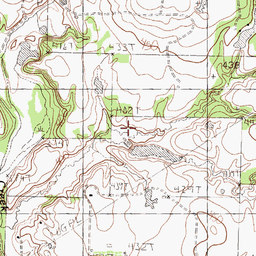 Topographic Map of Darby Farms Lake Dam, TX