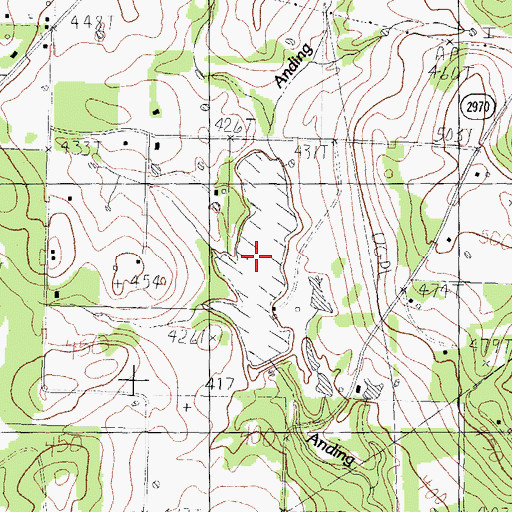 Topographic Map of Nichols Lake, TX