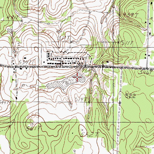 Topographic Map of Smith Lake Dam, TX
