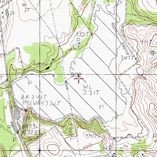 Topographic Map of Catfish Creek Ranch Lake, TX
