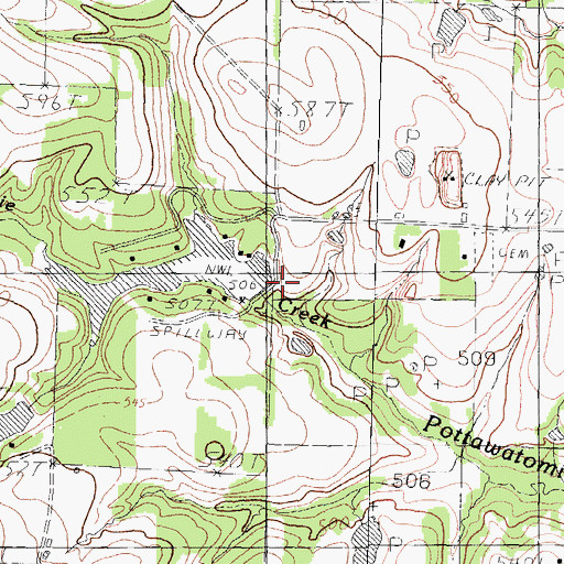 Topographic Map of Fly-In-Lake Dam, TX
