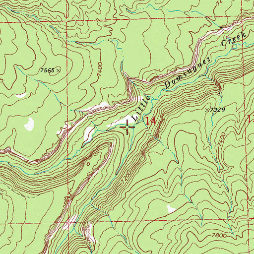 Topographic Map of Keith Creek, CO