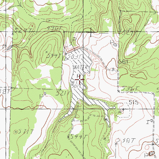 Topographic Map of Dragert Lake, TX