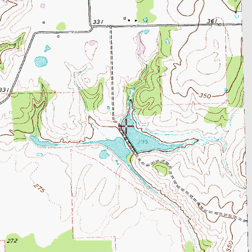 Topographic Map of Soil Conservation Service Site 3 Dam, TX