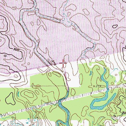 Topographic Map of Joe B Hoggsett Dam, TX