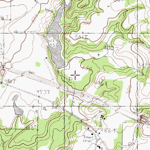 Topographic Map of Hunter Brush Dam, TX