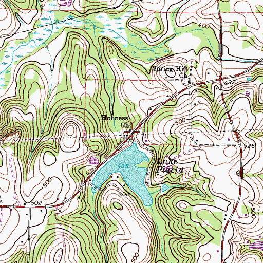 Topographic Map of Lake Placid Dam, TX