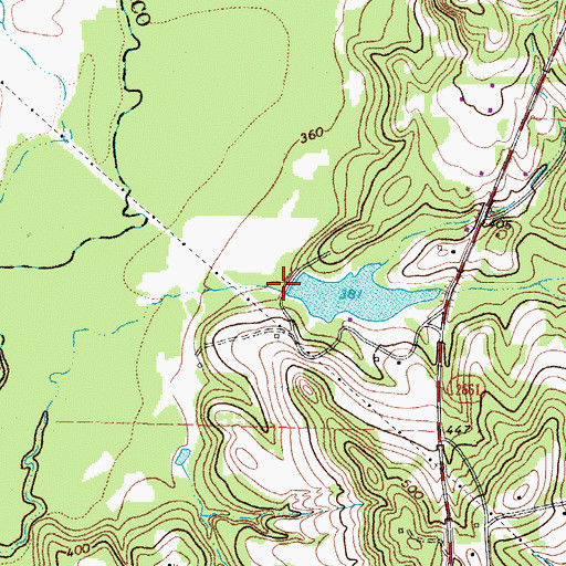 Topographic Map of Peveto Dam, TX