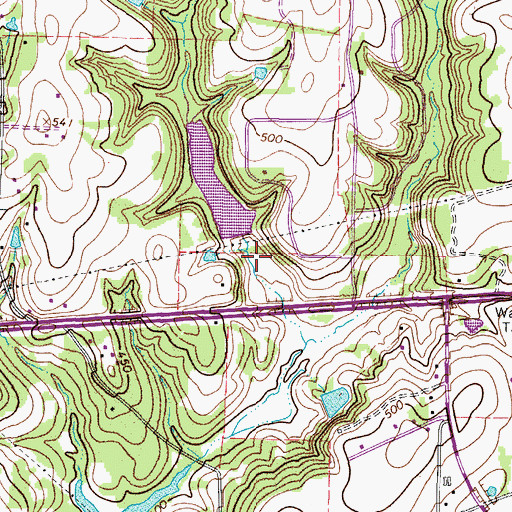 Topographic Map of Pleasant Retreat Acres Lake, TX