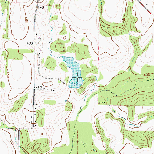 Topographic Map of Jones Lake Dam, TX