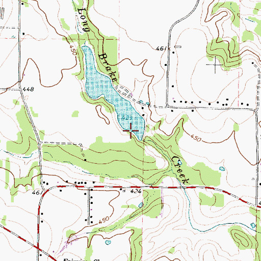 Topographic Map of House Lake Dam, TX
