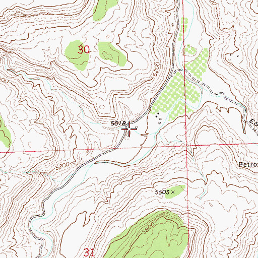 Topographic Map of Boyce Gulch, CO