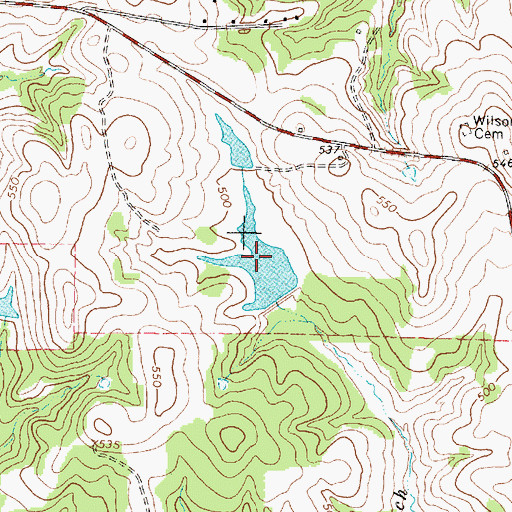 Topographic Map of Wilson Lake, TX