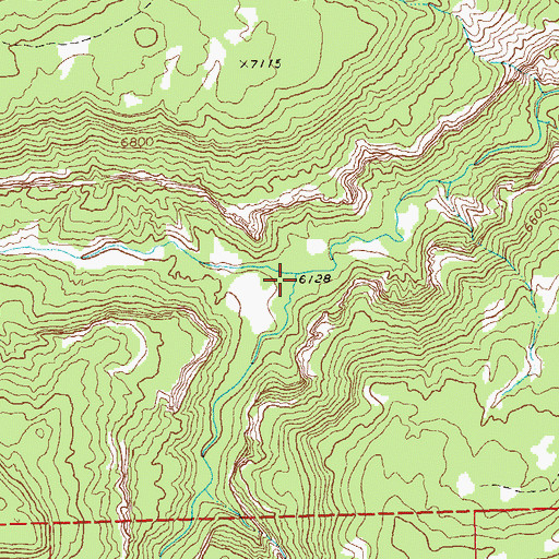 Topographic Map of Rose Creek, CO