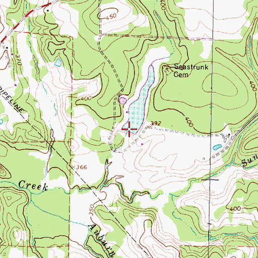 Topographic Map of Pineland Lake Dam, TX
