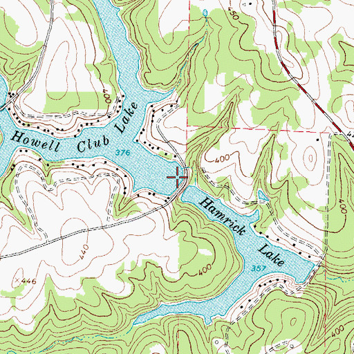 Topographic Map of Howell Club Lake Dam, TX
