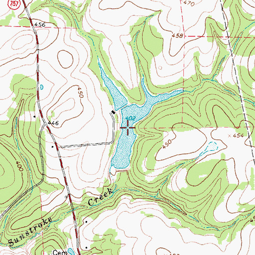 Topographic Map of Young Lake, TX
