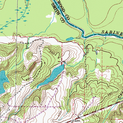 Topographic Map of Brown Lake Number 2 Dam, TX
