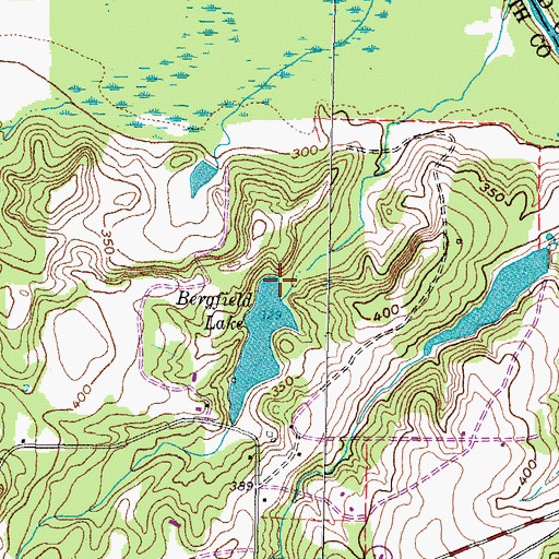 Topographic Map of Brown Lake Number 1 Dam, TX