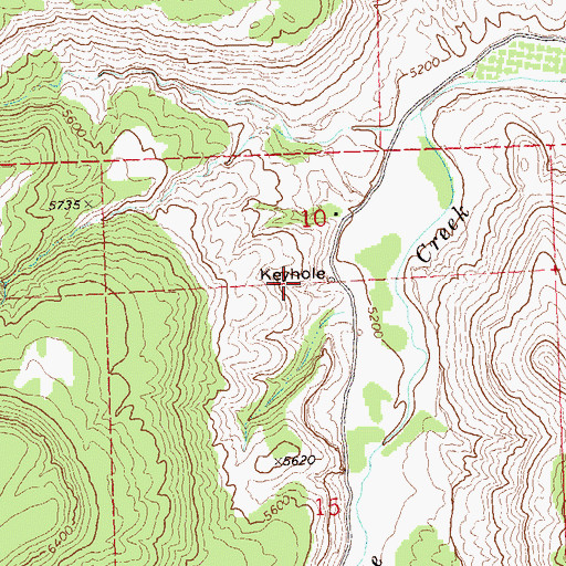 Topographic Map of Keyhole, CO