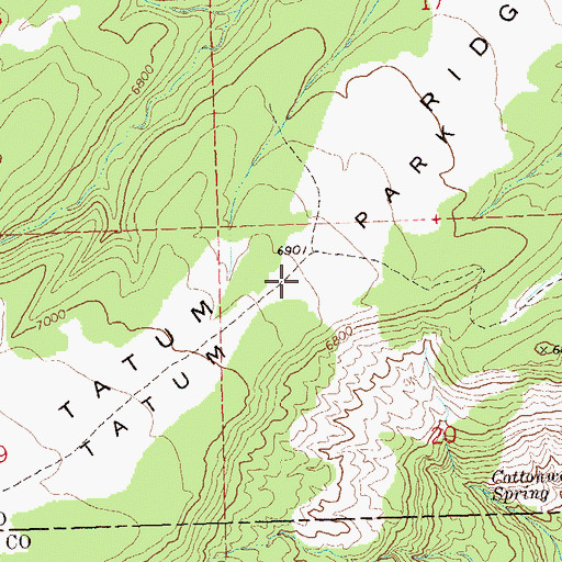 Topographic Map of Tatum Park, CO