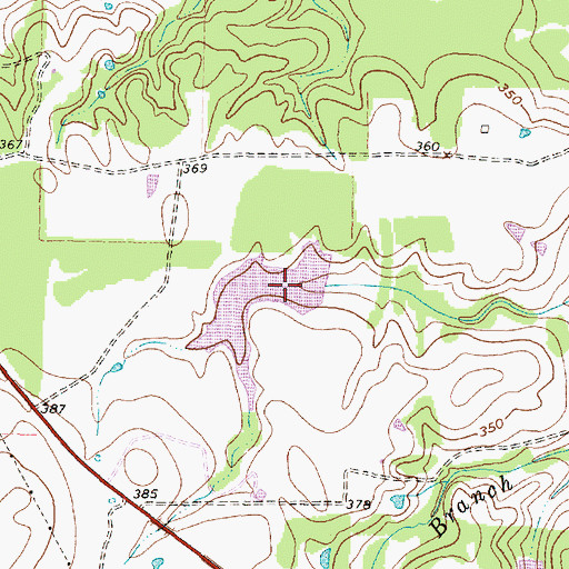 Topographic Map of Smith Lake, TX