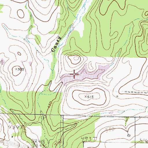 Topographic Map of Marsh Lake Dam, TX