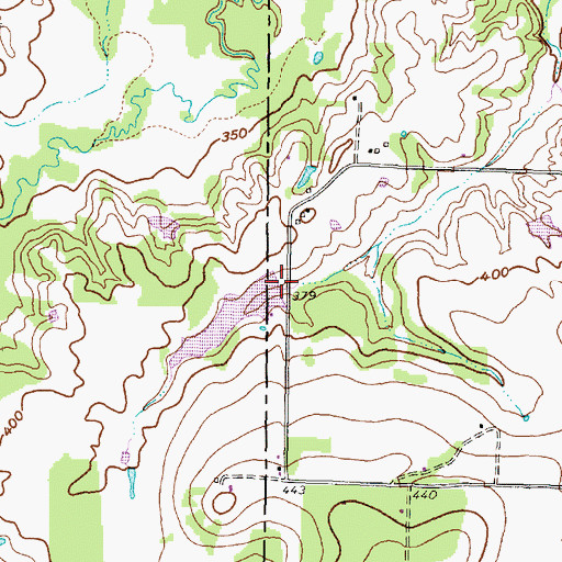 Topographic Map of Plunk Lake Dam, TX