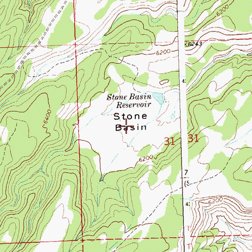 Topographic Map of Stone Basin, CO