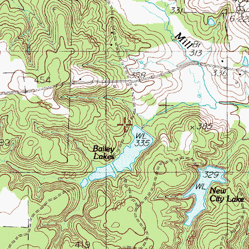 Topographic Map of Slayden Lake Number 1, TX