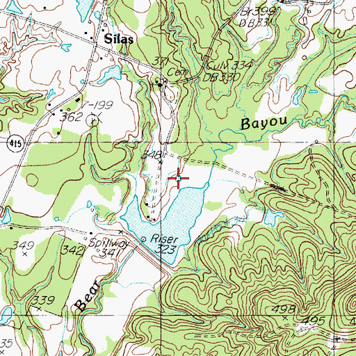Topographic Map of Soil Conservation Service Site 11 Dam, TX