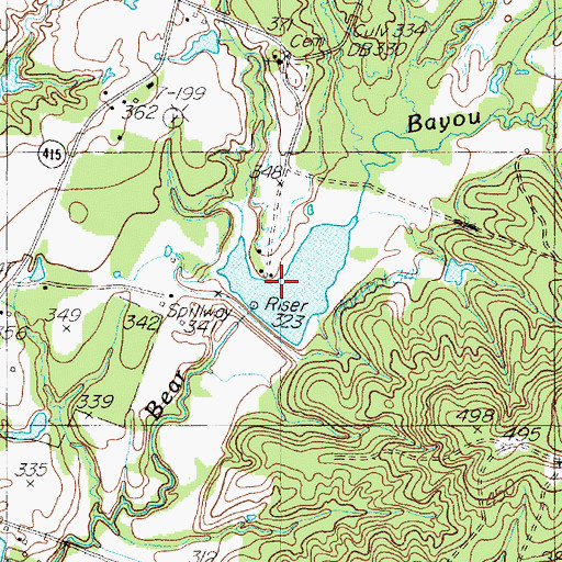 Topographic Map of Soil Conservation Service Site 11 Reservoir, TX