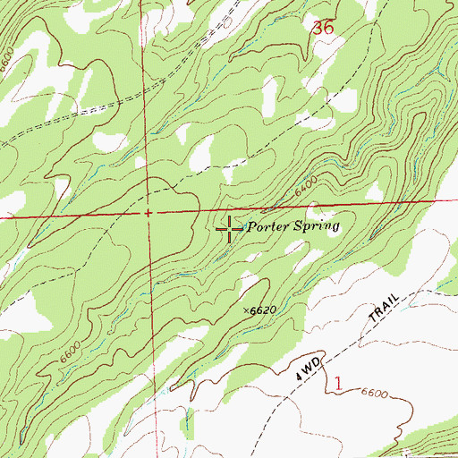 Topographic Map of Porter Spring, CO