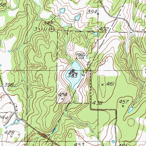 Topographic Map of Hudman Lake, TX