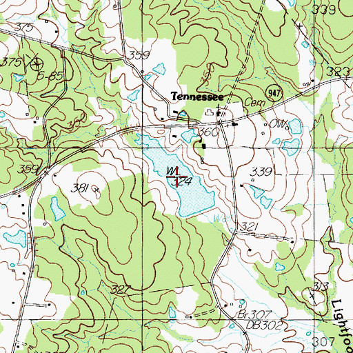 Topographic Map of Neel Lake, TX
