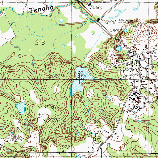 Topographic Map of Windham Lake, TX