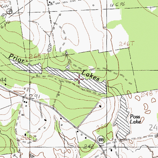 Topographic Map of Prior Lake Number 2, TX