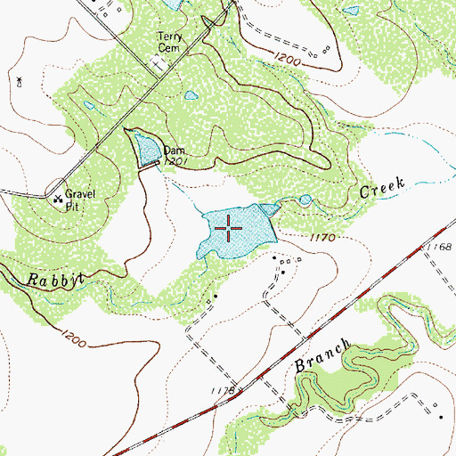 Topographic Map of Ratliff Lake, TX