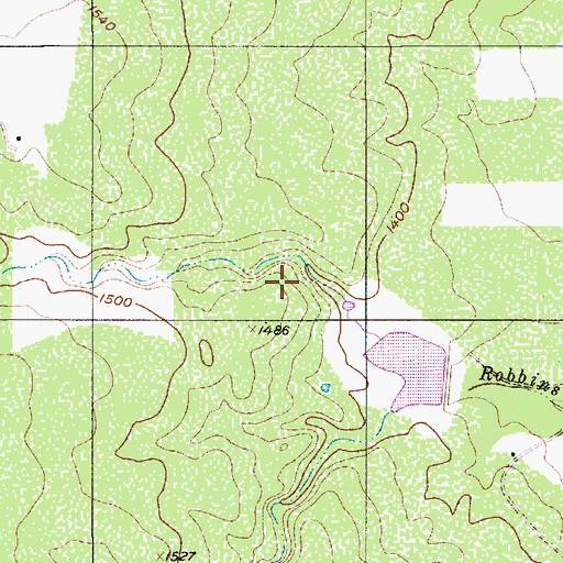 Topographic Map of Soil Conservation Service Site 15 Reservoir, TX