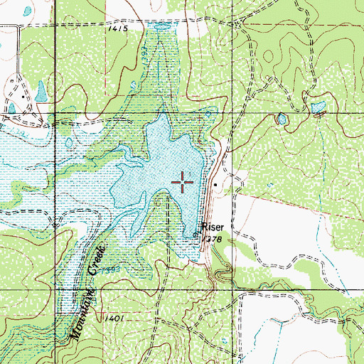 Topographic Map of Soil Conservation Service Site 7 Reservoir, TX